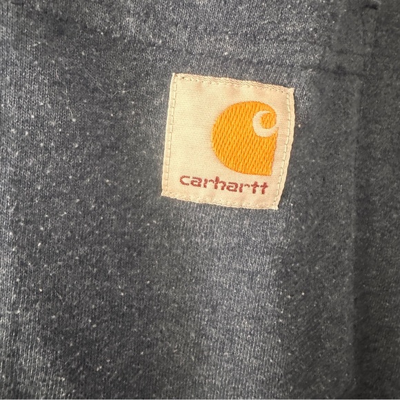 Carhartt Mens Navy XL TALL Short Sleeve Tee Outdoors Construction Utility Pocket - Picture 2 of 9